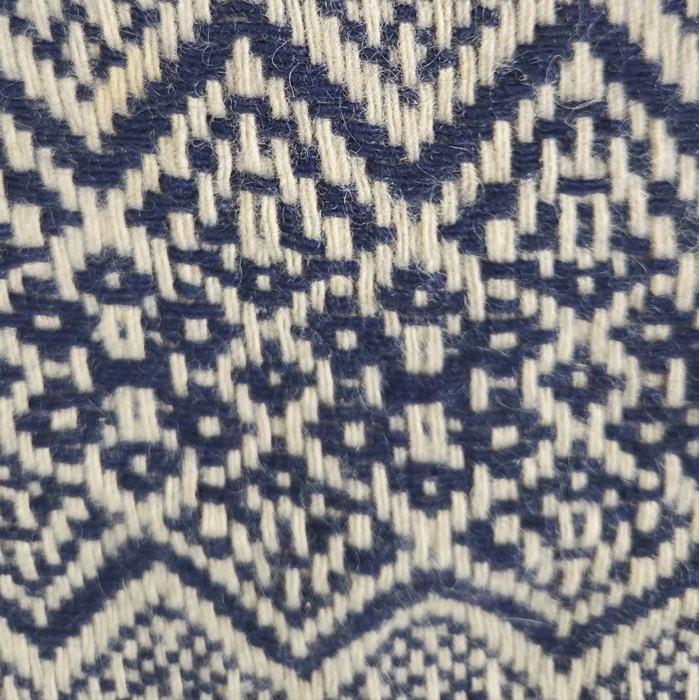 Vintage!!! Wool Geometric Patterned Knit Men Scarf